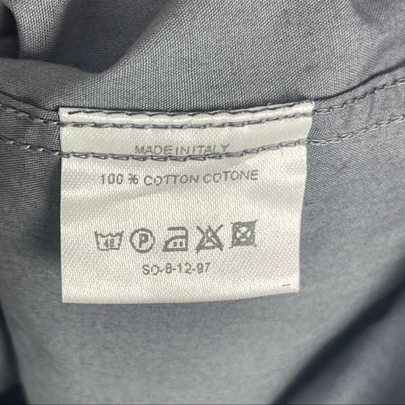 Gucci Italy Y2K Tom Ford Mens Med 41 / 16 Button Up Dress Shirt Gray 100% Cotton - Picture 6 of 12